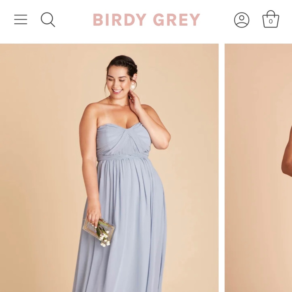 Birdy Grey Strapless Light Blue Bridesmaid Dress